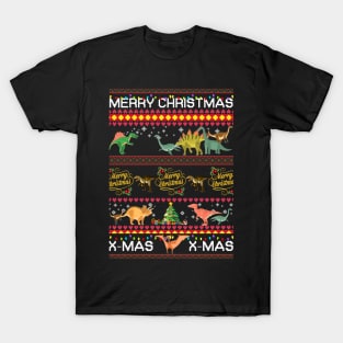 Saurus Christmas T shirt Funny For Cat Lovers T-Shirt